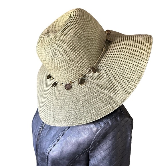 Broner Calypso Wide Brim Sunshade Floppy Embellishished Hat - Picture 12 of 12